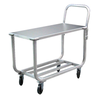 Aluminum Tubular Deck Cart, 700 lbs. Capacity, Aluminum, 19" W x 42" H x 46" D, Lip Down Action Paper