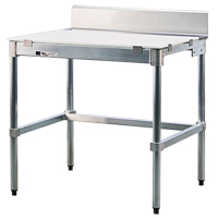 Poly-Top Workbench, 36" W x 24" D x 35-1/2" H, 2000 lbs. Capacity MO499 | Action Paper