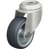 Roulette en &eacute;lastom&egrave;re thermoplastique acier inoxydable, Pivotant, Diam&egrave;tre 3-1/8" (79,5 mm), Capacit&eacute; 220 lb (100 kg) Action Paper