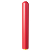 Ribbed Bollard Cover, 4" Dia. x 56" L, Red Action Paper