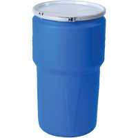 Nestable Polyethylene Drum, 14 US gal (11.7 imp. gal.), Open Top, Blue MO768 | Action Paper