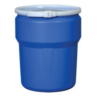 Nestable Polyethylene Drum, 10 US gal (8.33 imp. gal.), Open Top, Blue MO770 | Action Paper