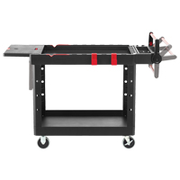Chariot utilitaire robuste et polyvalent, 2 tiers, 25-1/5" x 36" x 51-1/2", Capacit&eacute; 500 lb Action Paper