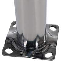 Safety Bollard, Stainless Steel, 36" H x 8" W, Silver Action Paper