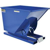 Self-Dumping Hopper, Steel, 1 cu.yd., Blue Action Paper