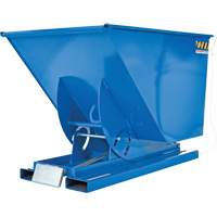 Self-Dumping Hopper, Steel, 1 cu.yd., Blue Action Paper