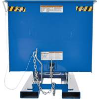 Self-Dumping Hopper, Steel, 1 cu.yd., Blue Action Paper