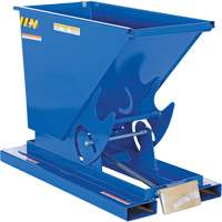 Self-Dumping Hopper, Steel, 1/3 cu.yd., Blue Action Paper