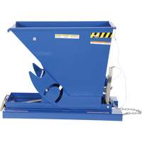 Self-Dumping Hopper, Steel, 1/3 cu.yd., Blue Action Paper