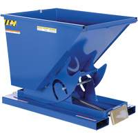 Self-Dumping Hopper, Steel, 1/2 cu.yd., Blue Action Paper