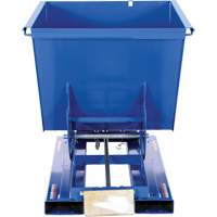 Self-Dumping Hopper, Steel, 1/2 cu.yd., Blue Action Paper