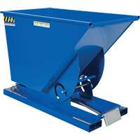 Self-Dumping Hopper, Steel, 3/4 cu.yd., Blue Action Paper