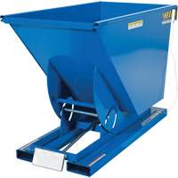 Self-Dumping Hopper, Steel, 3/4 cu.yd., Blue Action Paper