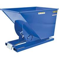 Self-Dumping Hopper, Steel, 1 cu.yd., Blue Action Paper