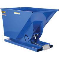 Self-Dumping Hopper, Steel, 1-1/2 cu.yd., Blue Action Paper