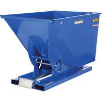 Self-Dumping Hopper, Steel, 1-1/2 cu.yd., Blue Action Paper
