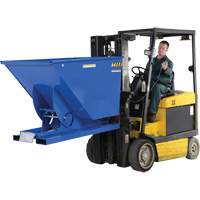 Self-Dumping Hopper, Steel, 1-1/2 cu.yd., Blue Action Paper