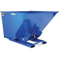 Self-Dumping Hopper, Steel, 2-1/2 cu.yd., Blue Action Paper