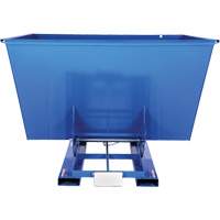 Self-Dumping Hopper, Steel, 2-1/2 cu.yd., Blue Action Paper