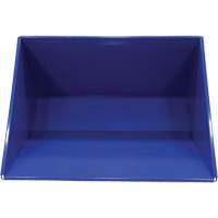 Self-Dumping Hopper, Steel, 3 cu.yd., Blue Action Paper
