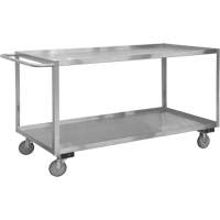 Industrial Grade Shelf Cart, 2 Tiers, 18-1/8" W x 42" H x 35" D, 1200 lbs. Capacity Action Paper