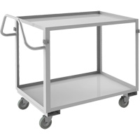 Industrial Grade Shelf Cart, 2 Tiers, 22-1/2" W x 36-1/2" H x 42-7/16" D, 600 lbs. Capacity Action Paper