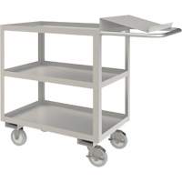 Industrial Grade Order Picking Cart, 39" H x 18-1/8" W x 45" D, 3 Shelves, 1200 lbs. Capacity Action Paper