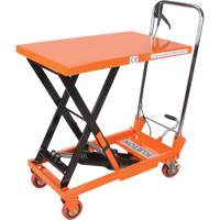 Hydraulic Scissor Lift Table, 27-1/2" L x 17-3/4" W, Steel, 330 lbs. Capacity Action Paper