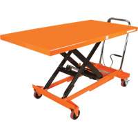 Hydraulic Scissor Lift Table, 63" L x 31-1/2" W, Steel, 1100 lbs. Capacity MP009 | Action Paper