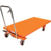 Hydraulic Scissor Lift Table, 63" L x 31-1/2" W, Steel, 1100 lbs. Capacity Action Paper