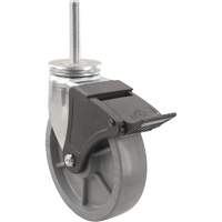 Emaxx Envirothane Caster, Swivel with Brake, 4" (101.6 mm) Dia., 1000 lbs. (453.6 kg.) Capacity Action Paper