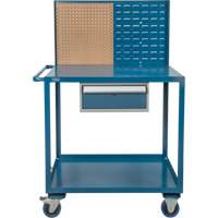 Chariot de service mobile, 2 Tiers, 24" la x 57" h x 40" p, Capacit&eacute; 1200 lb Action Paper