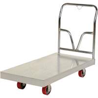 Aluminum Sheet Deck Platform Truck, 24" W x 48" L, 3600 lbs. Cap., Polyurethane Wheels Action Paper