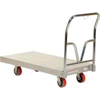 Aluminum Sheet Deck Platform Truck, 24" W x 48" L, 3600 lbs. Cap., Polyurethane Wheels Action Paper
