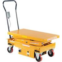 DC Powered Hydraulic Scissor Lift Elevating Cart, Steel, 39-3/4" L x 20-1/2" W, 1000 lbs. Capacity MP111 | Action Paper