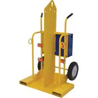 Welding Cylinder Torch Cart, Foam-Filled Wheels, 24" W x 19-1/2" L Base, 500 lbs. Action Paper