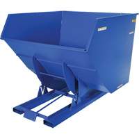 Self-Dumping Hopper, Steel, 4 cu.yd., Blue Action Paper