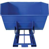 Self-Dumping Hopper, Steel, 4 cu.yd., Blue Action Paper