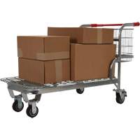 Nestable Wire Cart, Steel, 28-3/4" x 37-1/16" x 59-5/8", 275 lbs. Capacity Action Paper