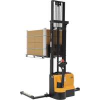 Double Mast Stacker, Electric Operated, 2200 lbs. Capacity, 150" Max Lift MP141 | Action Paper