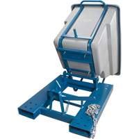 Self-Dumping Hopper, Polyethylene, 5/8 cu.yd., Grey Action Paper