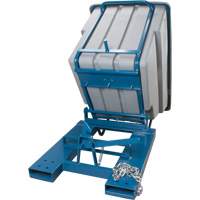 Self-Dumping Hopper, Polyethylene, 1-1/10 cu.yd, Grey Action Paper