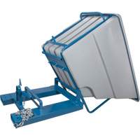 Self-Dumping Hopper, Polyethylene, 1-1/10 cu.yd, Grey Action Paper