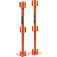 ProGuards Temporary Guard Rail Posts, 8" W x 39" H, Orange Action Paper
