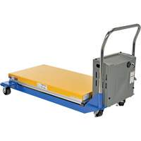 DC Powered & Manual Scissor Lift Table, Steel, 48" L x 24" W, 1000 lbs. Capacity Action Paper