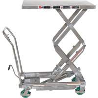 Manual Hydraulic Scissor Lift Table, 36-1/4" L x 19-3/8" W, Stainless Steel, 600 lbs. Capacity MP227 | Action Paper