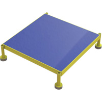 Adjustable Height One-Step Work Platform, 24" W x 24" D, 800 lbs. Capacity, All-Welded Action Paper