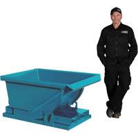 Extra Heavy-Duty Self-Dumping Hopper, Steel, 1/3 cu.yd., Blue Action Paper