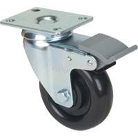 Caster, Swivel with Brake, 4" (101.6 mm), Polyolefin, 250 lbs. (113.4 kg) MP579 | Action Paper