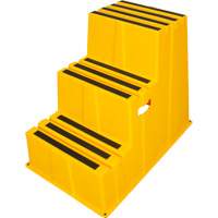 Industrial Step Stool, 3 Steps, 34-13/16" x 22-7/16" x 28-1/2" High Action Paper